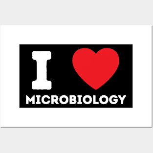 I Love Heart Microbiology Posters and Art